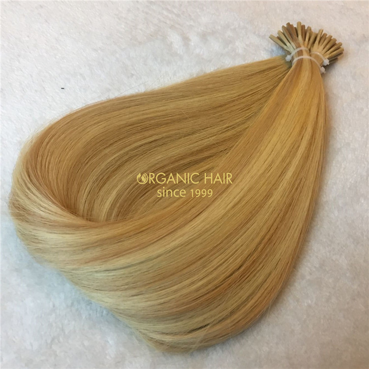 Double drawn human keratin itip hair extensions X133